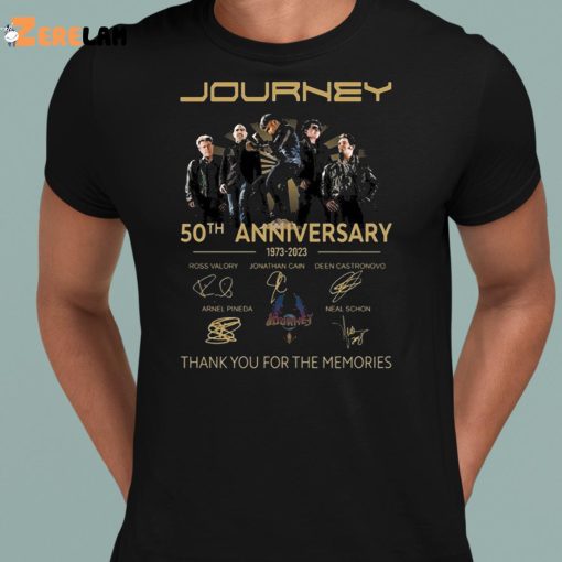 Journey 50 Anniversary 1973-2023 Thank You For The Memories Shirt