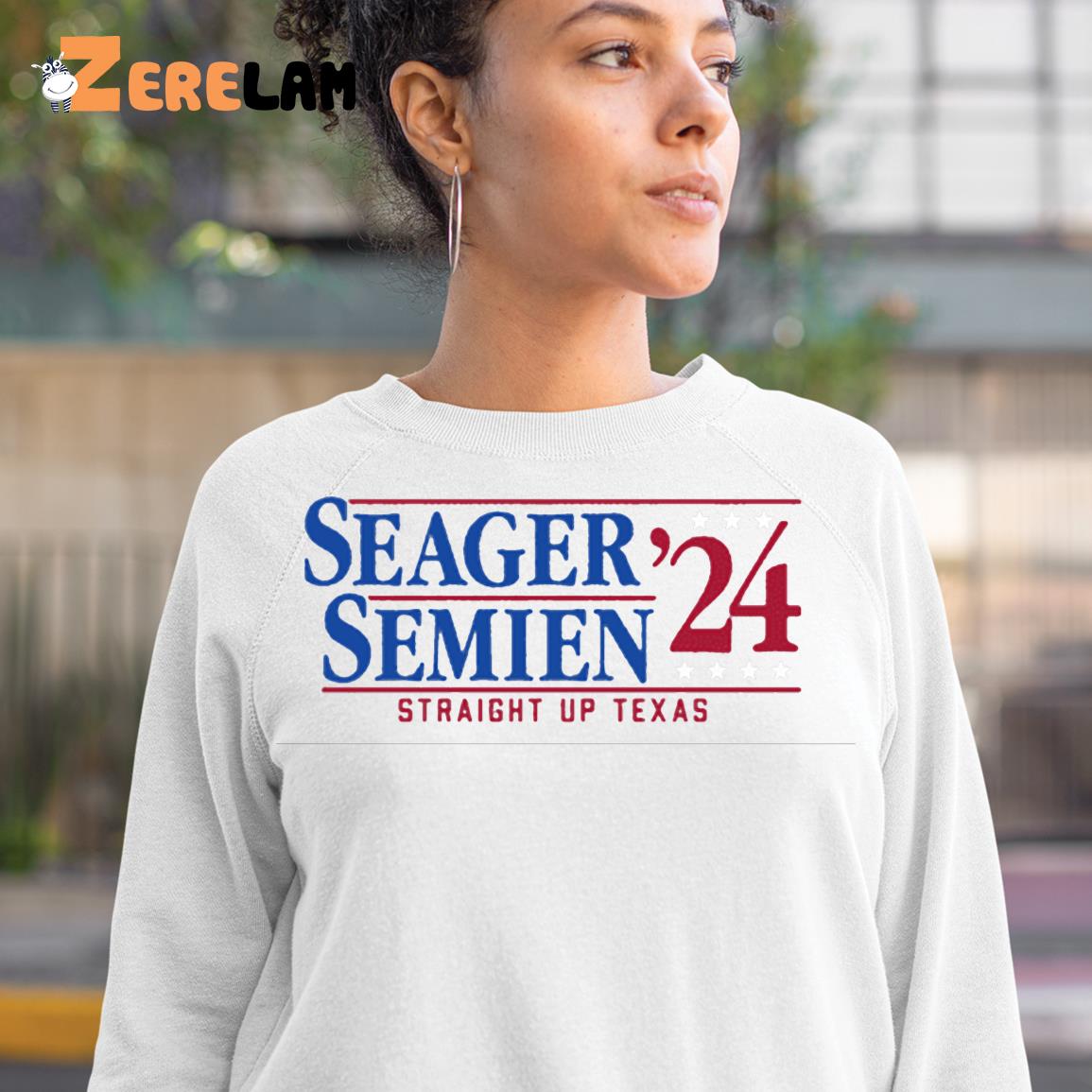 Seager And Semien 2024 Straight Up Texas Shirt - Zerelam