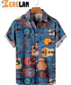 Vintage Guitar Hawaiian Shirt