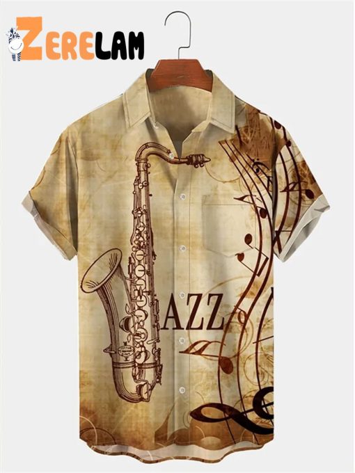Vintage Musical Instrument Hawaiian Shirt