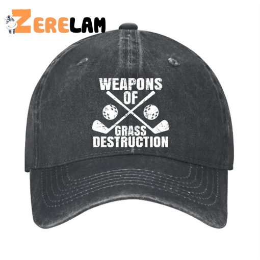 Weapons Of Grass Destruction Golf Funny Quote Hat