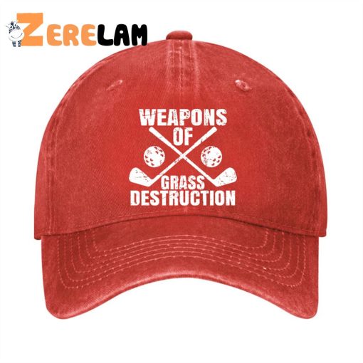 Weapons Of Grass Destruction Golf Funny Quote Hat