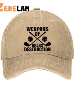 Weapons Of Grass Destruction Golf Funny Quote Hat 3