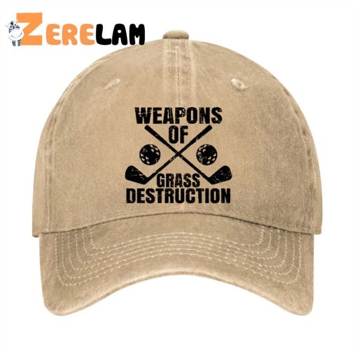 Weapons Of Grass Destruction Golf Funny Quote Hat