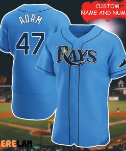 Women’s Tampa Bay Rays Jason Adam 47 Light Blue Baseball Jersey, Perfect Gift For Fan