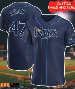 Women’s Tampa Bay Rays Jason Adam 47 Navy Baseball Jersey, Good Gift For Fan