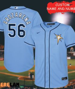 Youth Tampa Bay Rays Randy Arozarena 56 Light Blue Baseball Jersey, Great Gifts For Fan