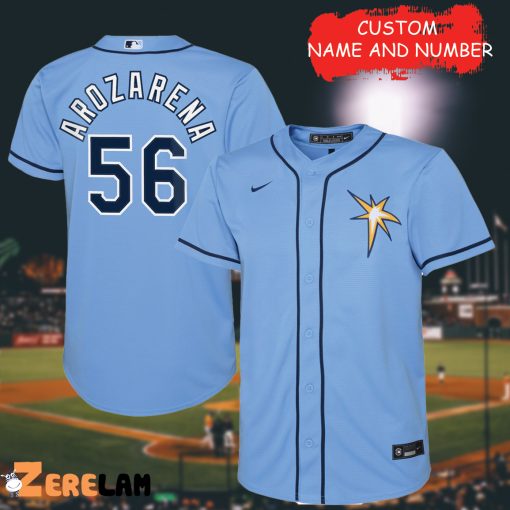 Youth Tampa Bay Rays Randy Arozarena 56 Light Blue Baseball Jersey, Great Gifts For Fan