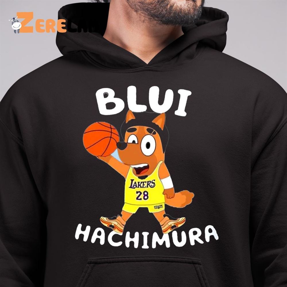 bluey lakers 28 blui hachimura T-Shirt - TeeHex