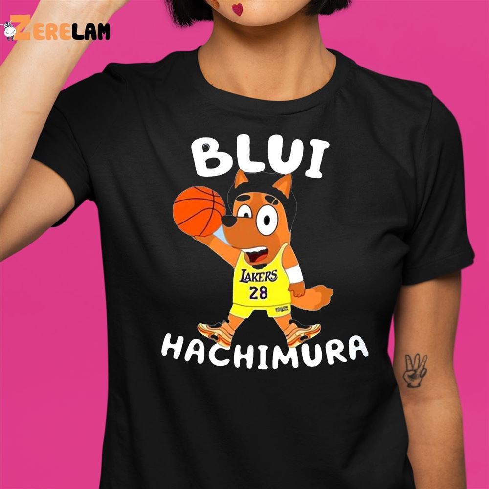 Eletees Bluey Lakers 28 Blui Hachimura Shirt