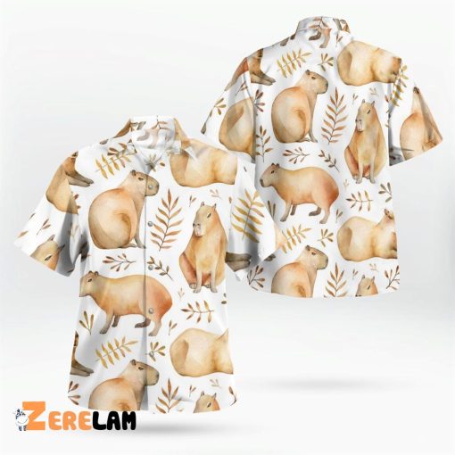 Capybara Summer Aloha Beach Hawaiian Shirt