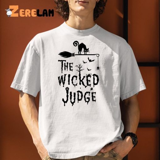 Cat Halloween Theme The Wicked Judge Shirt