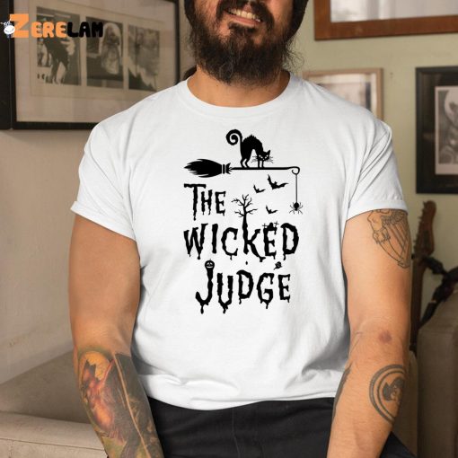 Cat Halloween Theme The Wicked Judge Shirt