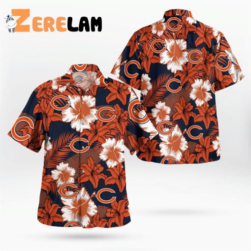 Chicago Bears Summer Flower Hawaiian Shirt