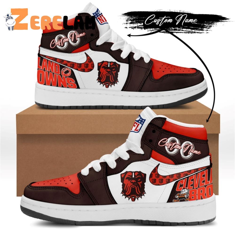 Cleveland Browns Air Jordan 1 Custom Name - Zerelam