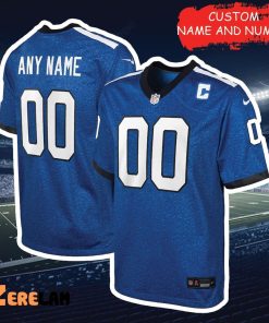 Custom Indianapolis Colts Blue Indiana Nights Alternate Jersey