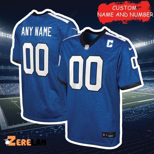 Custom Indianapolis Colts Blue Indiana Nights Alternate Jersey