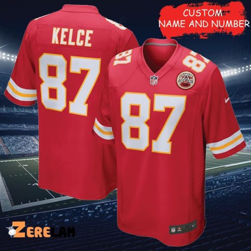 Men’s Travis Kelce Kansas City Chiefs Red Jersey