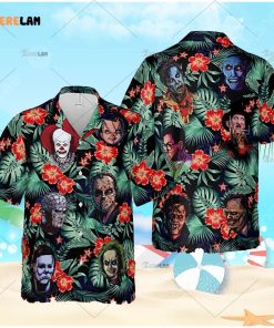 Horror Movie Chracters Hawaiian Shirt For Women Men