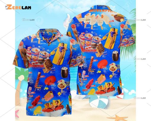 Ice Cream Hawaiian Beach Shirts For Men