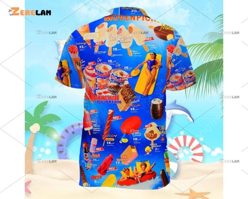 Ice Cream Hawaiian Beach Shirts For Men