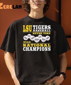 Louisiana University Tigers Ncaa Baseball Seven Time Champions Balls Shirt