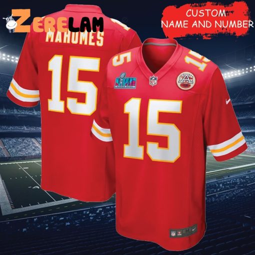 Men’s Kansas City Chiefs Patrick Mahomes Red Super Bowl LVII Jersey