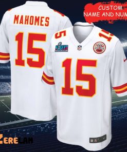 Men’s Kansas City Chiefs Patrick Mahomes White Super Bowl LVII Jersey