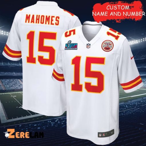 Men’s Kansas City Chiefs Patrick Mahomes White Super Bowl LVII Jersey