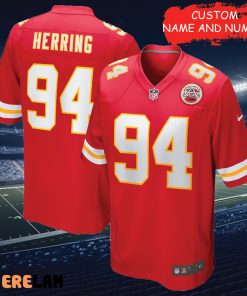 Men’s Malik Herring Kansas City Chiefs Red Jersey