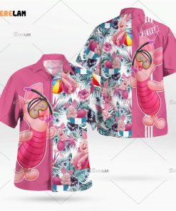 Piglet Pink Floral Hawaiian Shirt