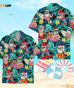 Santa Claus Christmas Aloha Hawaiian Shirt For Men Women