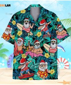 Santa Claus Christmas Aloha Hawaiian Shirt For Men Women 2
