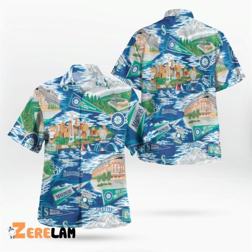 Seattle Mariners Scenic Hawaiian Shirt