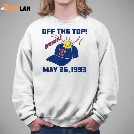 Texas Rangers Boink Off The Top May 26 1993 Shirt