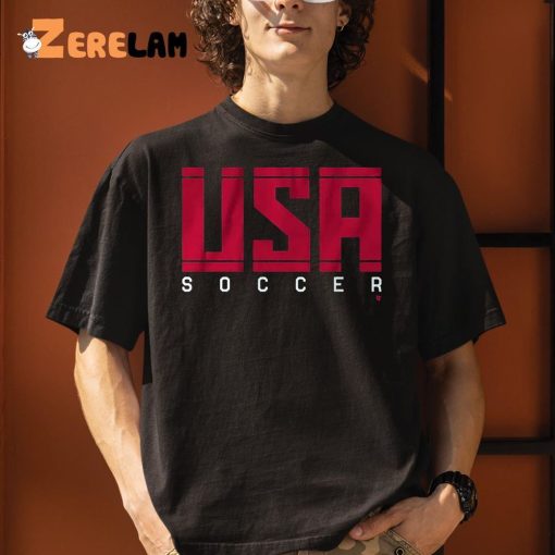 Usa Soccer Text Shirt