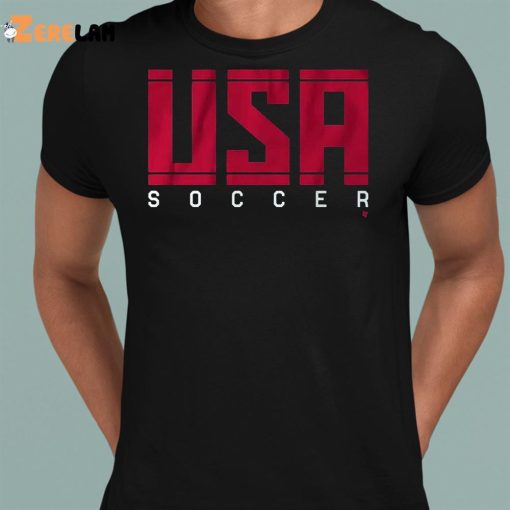 Usa Soccer Text Shirt
