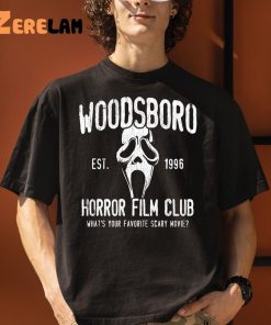 Woodsboro Horror Film Club What’s Your Favorite Scary Movie Shirt