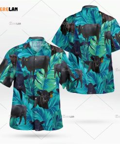 Black Angus Cow Hawaiian Shirt