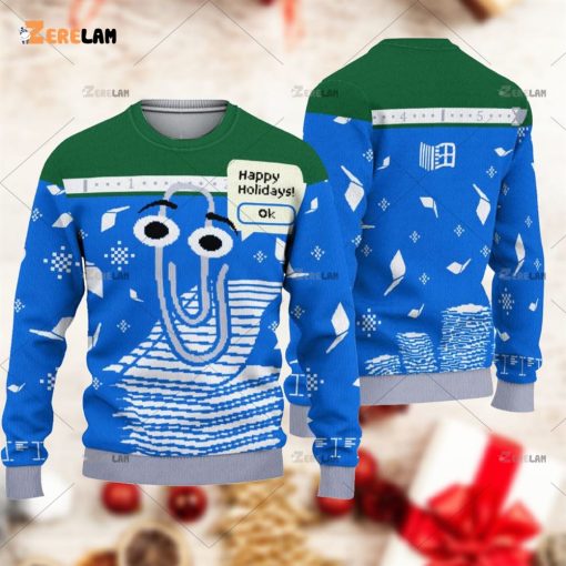 Clippy Is Front And Center On Microsoft Latest Christmas Ugly Sweater