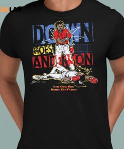 Down Goes Anderson You Know Bro Knock Out Punch Shirt Boxing