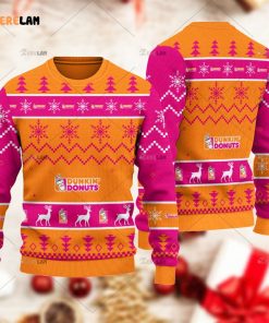 Dunkin Donuts Pink AOP Ugly Sweater