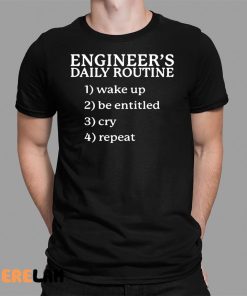 Engineers Daily Routine 1 Wake Up 2 Be Entitled 2 Cry 4 Repeat Shirt 1 1