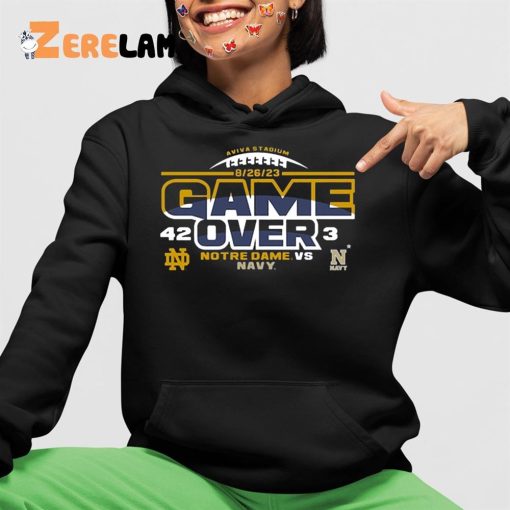 Game Over 42 3 Notre Dame Vs Navy Shirt