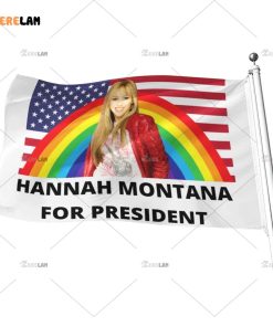 Hannah Montana For President Flag Miley Cyrus