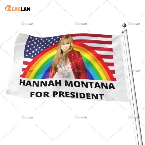 Hannah Montana For President Flag Miley Cyrus