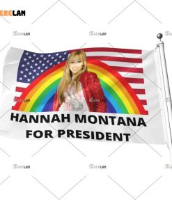 Hannah Montana For President Flag Miley Cyrus 2