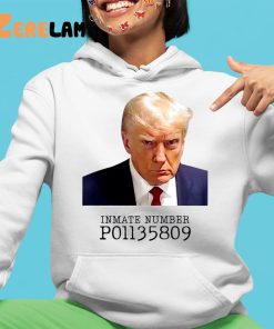 Inmate Number P01135809 Shirt Donald Trump Mugshot 4 1