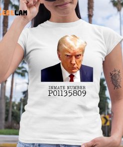 Inmate Number P01135809 Shirt Donald Trump Mugshot 6 1