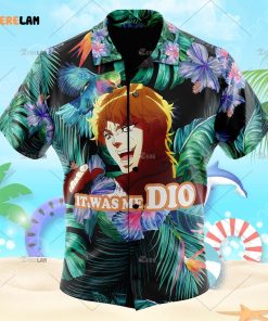 It Was Me Dio Jojos Bizarre Adventure Button Up Hawaiian Shirt 1